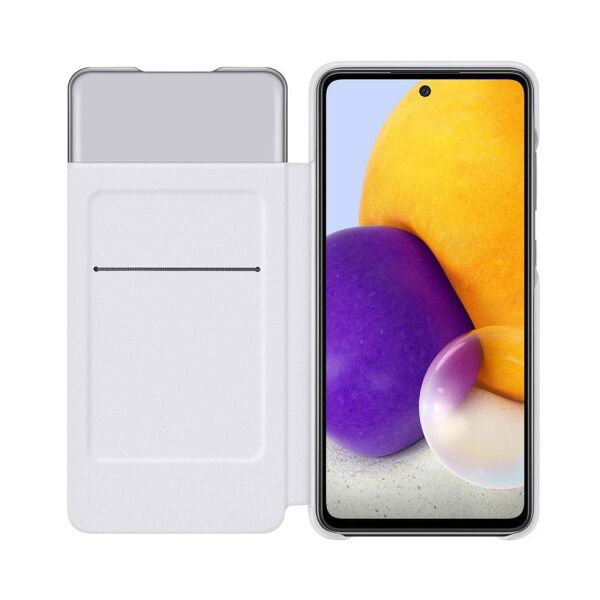 Galaxy A52 ile Uyumlu S View Cüzdan Kılıf Beyaz EF-EA525PWEGTR