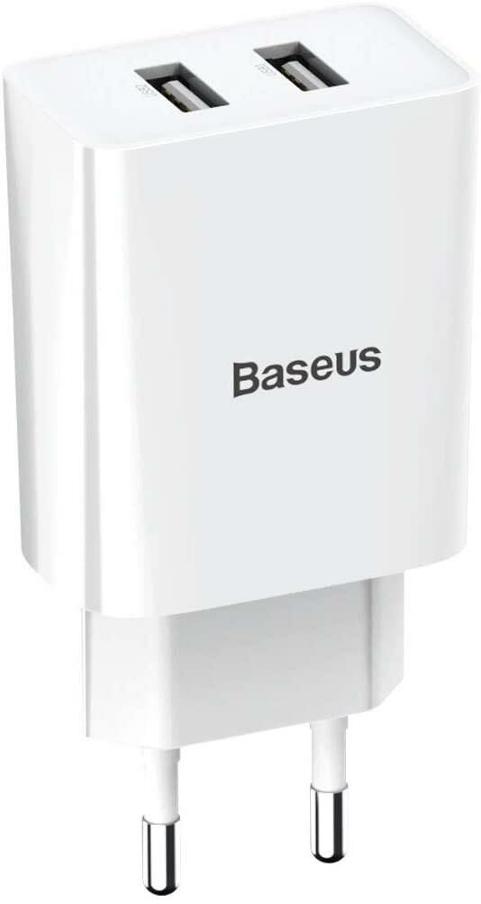 Baseus CCFS-R02 Speed Mini Dual Seyahat Şarjı 10.5W Beyaz