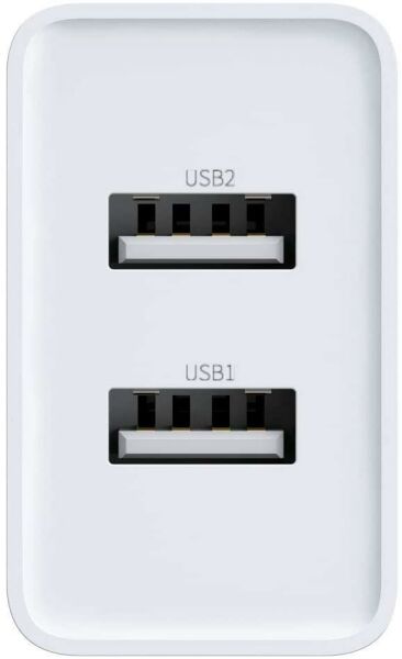Baseus CCFS-R02 Speed Mini Dual Seyahat Şarjı 10.5W Beyaz
