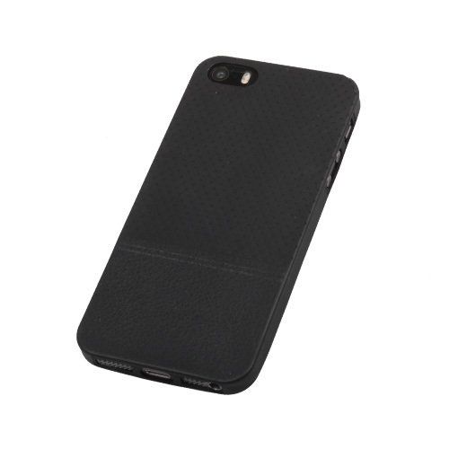 iPhone SE/5S/5 ile Uyumlu Kılıf Desenli Silikon Siyah