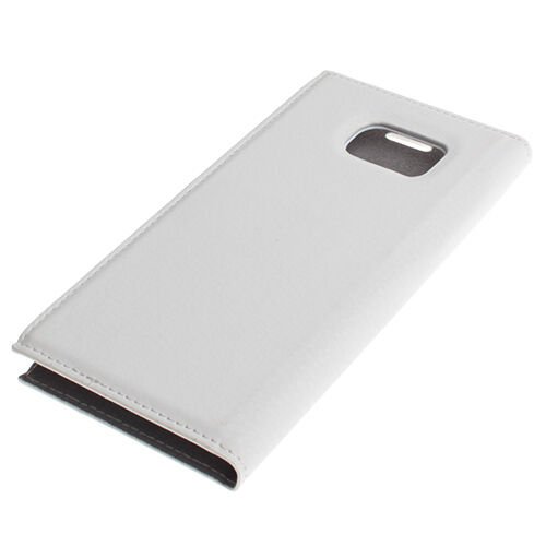 Galaxy S6 ile Uyumlu Kılıf Kapaklı Safir Serisi Beyaz