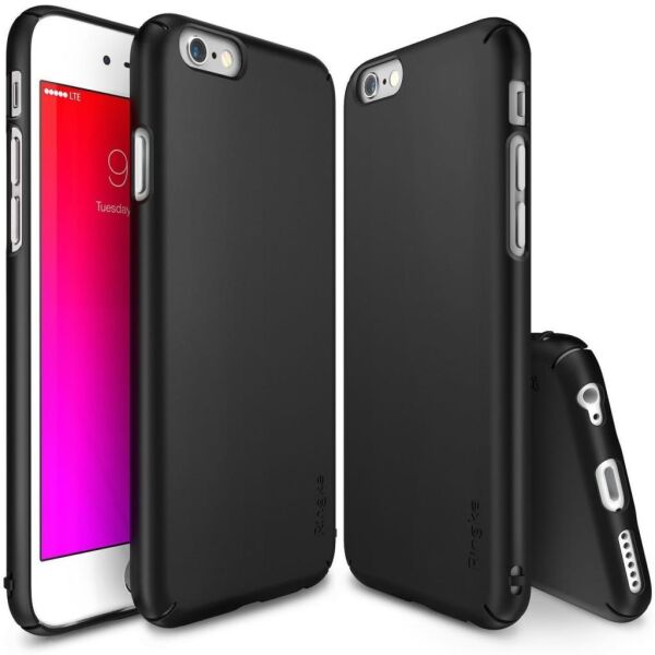 Ringke Slim iPhone 6s/ 6 ile Uyumlu KIlıf SF Black 4 Tarafı Saran İnce Şık Tasarım