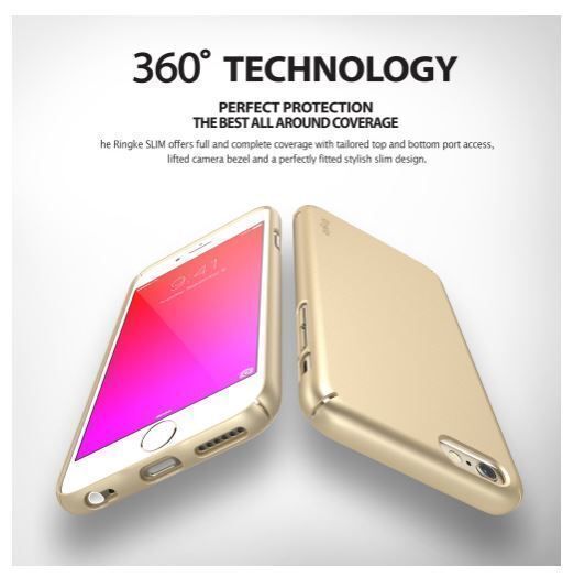Ringke Slim iPhone 6s/ 6 ile Uyumlu KIlıf Royal Gold