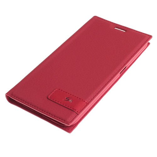 Galaxy S6 ile Uyumlu Kılıf Kapaklı Safir Serisi Kırmızı