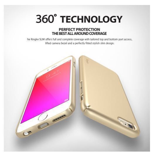 Ringke Slim iPhone 6s Plus/ 6 Plus ile Uyumlu KIlıf Crystal View 4 Tarafı Saran İnce Şık Tasarım