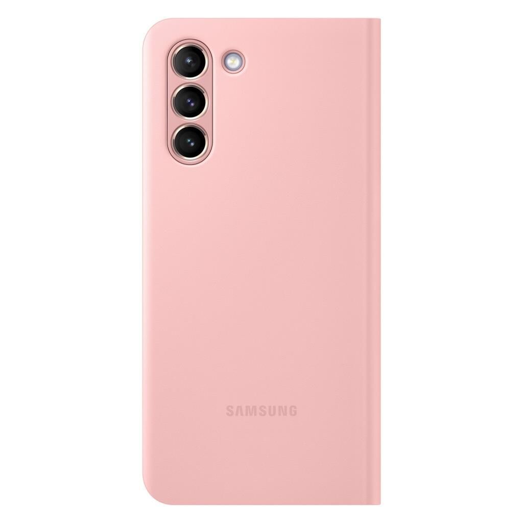 Galaxy S21 / S21 5G ile Uyumlu LED View Kılıf Açık Pembe EF-NG991PPEGTR