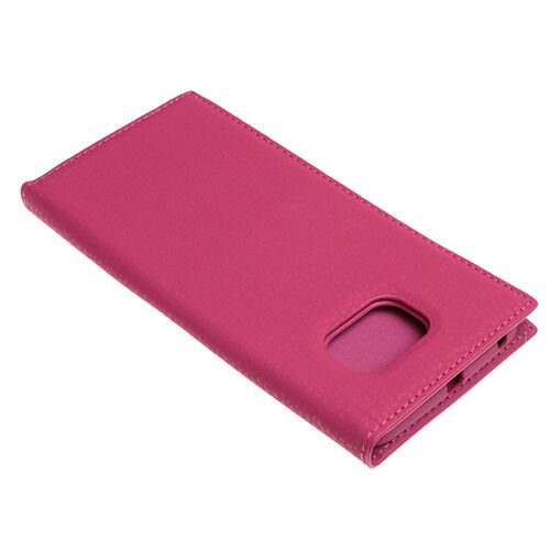 Galaxy S6 Edge ile Uyumlu Kılıf Kapaklı Safir Serisi Pembe