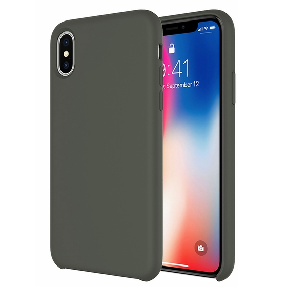 Buff iPhone Xs/X ile Uyumlu Rubber Fit Kılıf Dark Olive