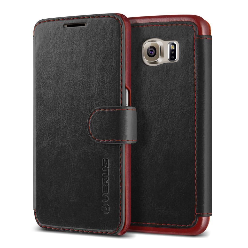 Verus Galaxy s6 ile Uyumlu Case Dandy Layered Kılıf Black Wine