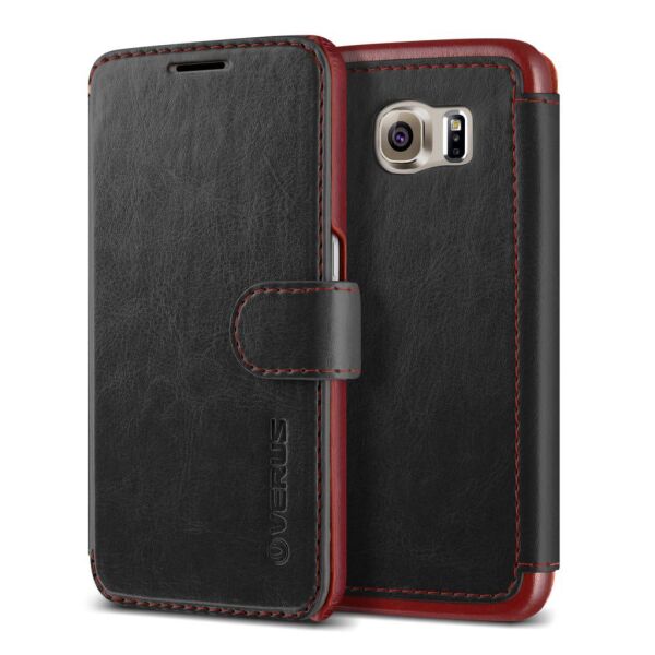 Verus Galaxy s6 ile Uyumlu Case Dandy Layered Kılıf Black Wine