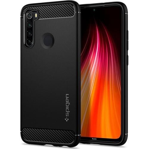 Spigen Redmi Note 8 ile Uyumlu Kılıf Rugged Armor Matte Black