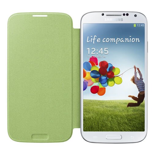 Galaxy S4 i9500 ile Uyumlu Flip Cover Kılıf Yeşil EF-FI950GEGWW