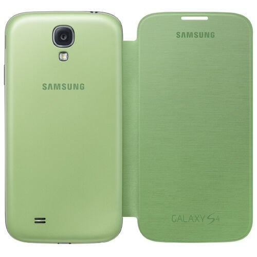 Galaxy S4 i9500 ile Uyumlu Flip Cover Kılıf Yeşil EF-FI950GEGWW