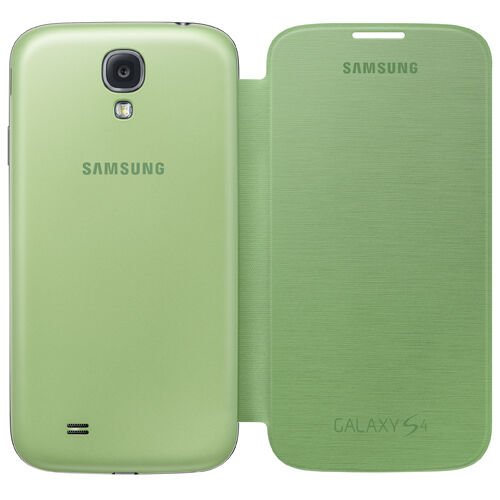 Galaxy S4 i9500 ile Uyumlu Flip Cover Kılıf Yeşil EF-FI950GEGWW