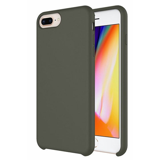 Buff iPhone 8 Plus / 7 Plus ile Uyumlu Rubber Fit Kılıf Dark Olive