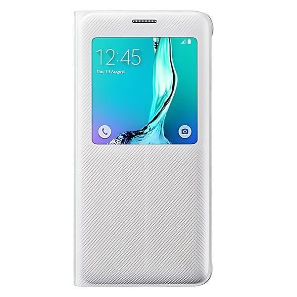 Galaxy S6 Edge Plus ile Uyumlu Kılıf S View Cover EF-CG928PWEGTR Beyaz