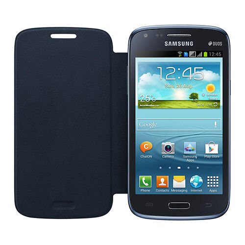 Galaxy Core ile Uyumlu Flip Cover Kılıf Lacivert EF-FI826BLEGWW (Out)
