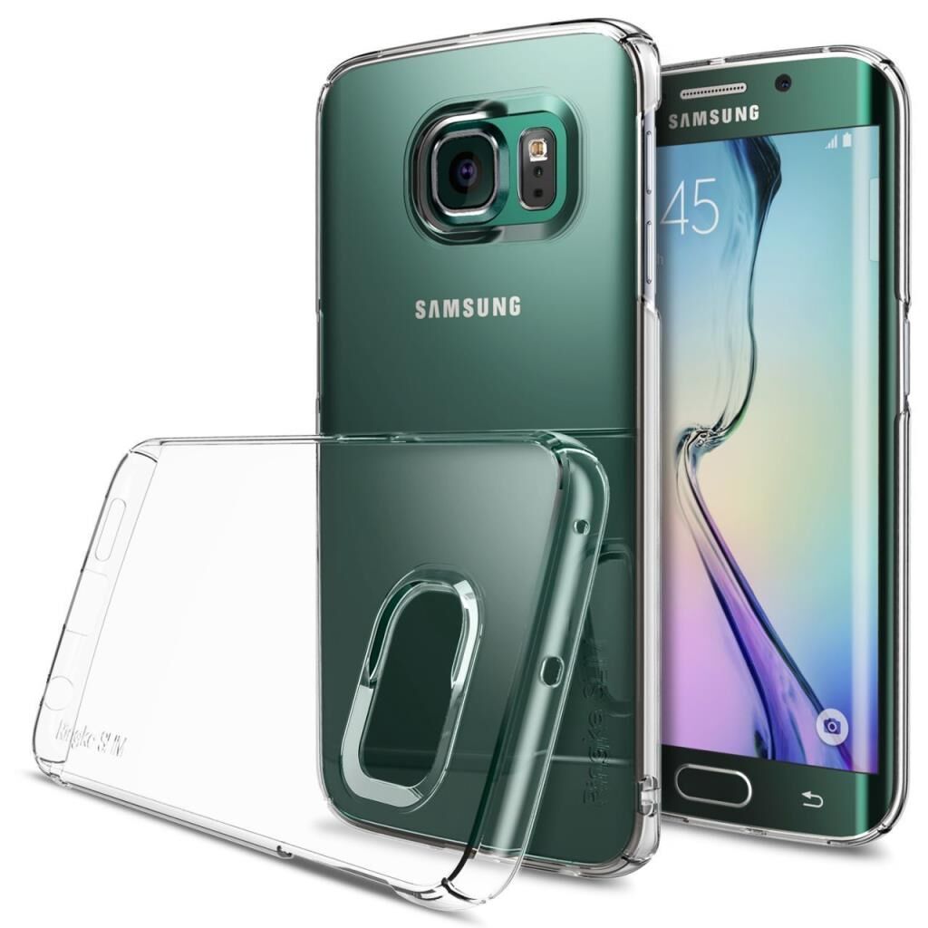 Ringke Slim Galaxy S6 Edge ile Uyumlu Kılıf Crystal View 4 Tarafı Saran İnce Şık Tasarım