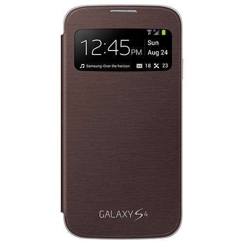 Galaxy S4 ile Uyumlu S View Cover Kılıf Kahve EF-CI950BAEGWW (Out)