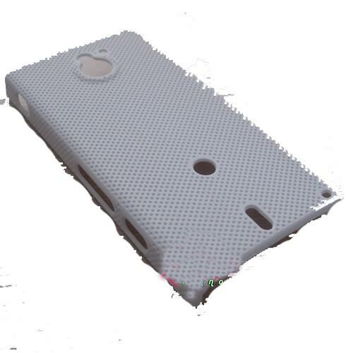 Xperia Sola MT27i ile Uyumlu PEPPER Delikli Sert Kauçuk Kılıf Beyaz