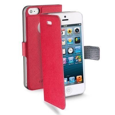 Cellular Line iPhone SE/5S/5 ile Uyumlu Book Slim Kılıf Pembe BOOKSLIMIPHONE5P (Out)