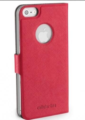Cellular Line iPhone SE/5S/5 ile Uyumlu Book Slim Kılıf Pembe BOOKSLIMIPHONE5P (Out)