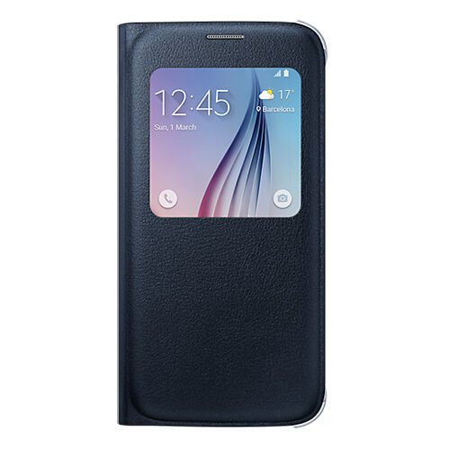 Galaxy S6 ile Uyumlu S View Cover (Deri Görünümlü) Lacivert EF-CG920PBEGWW (Out)