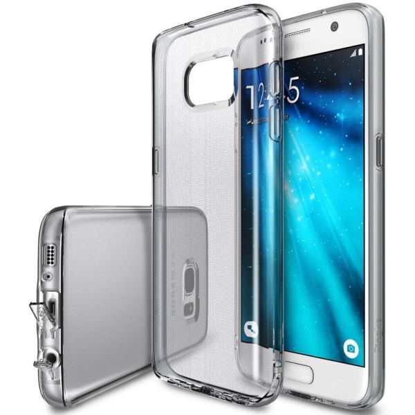 Ringke Air Galaxy S7 ile Uyumlu Kılıf Smoke Black Ultra Hafif Esnek İnce Renkli Transparan