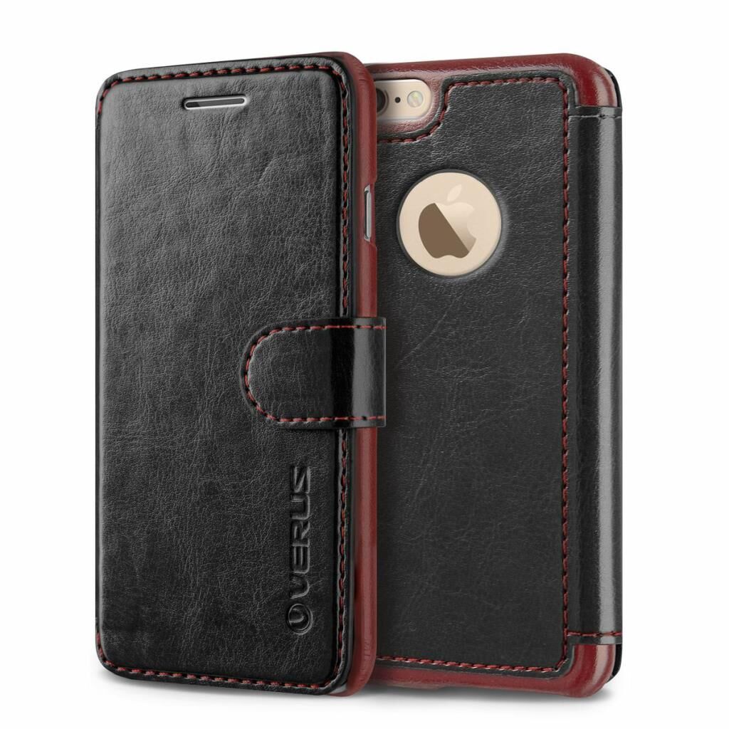 Verus iPhone 6 Plus ile Uyumlu Wallet Layered Dandy Diary Black Wine