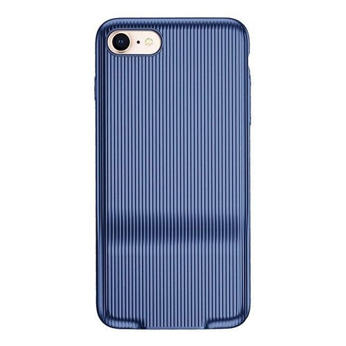 Baseus iPhone 7 / 8 ile Uyumlu Şarj ve Kulaklık Girişli Audio Case Kılıf Mavi