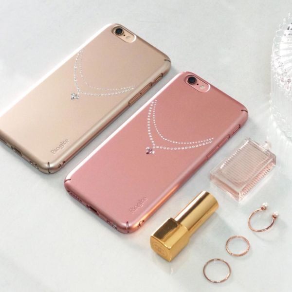 Ringke Noble Slim iPhone 6s Plus/ 6 Plus ile Uyumlu Taşlı Kılıf Rose Gold