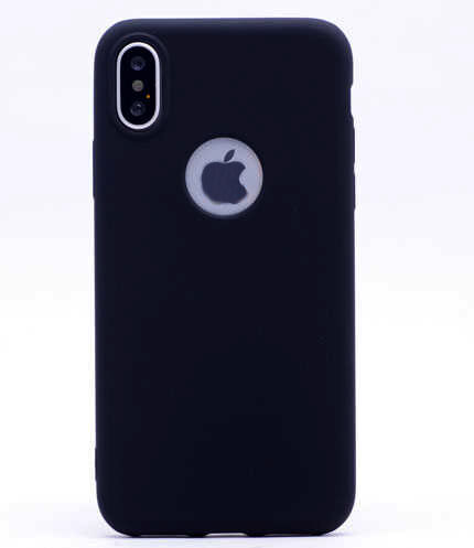 iPhone X ile Uyumlu Soft Silikon Kılıf Siyah