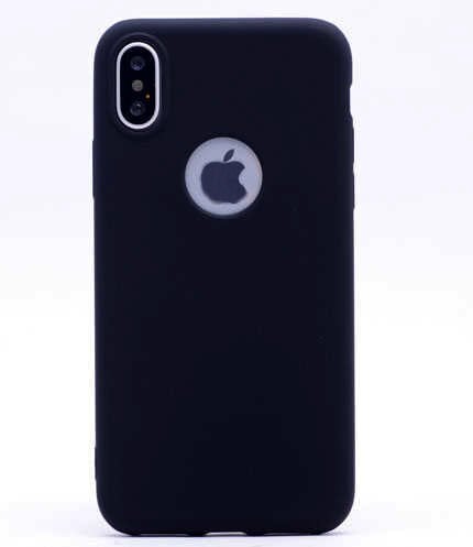 iPhone X ile Uyumlu Soft Silikon Kılıf Siyah