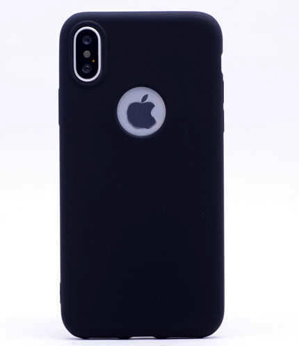 iPhone X ile Uyumlu Soft Silikon Kılıf Siyah