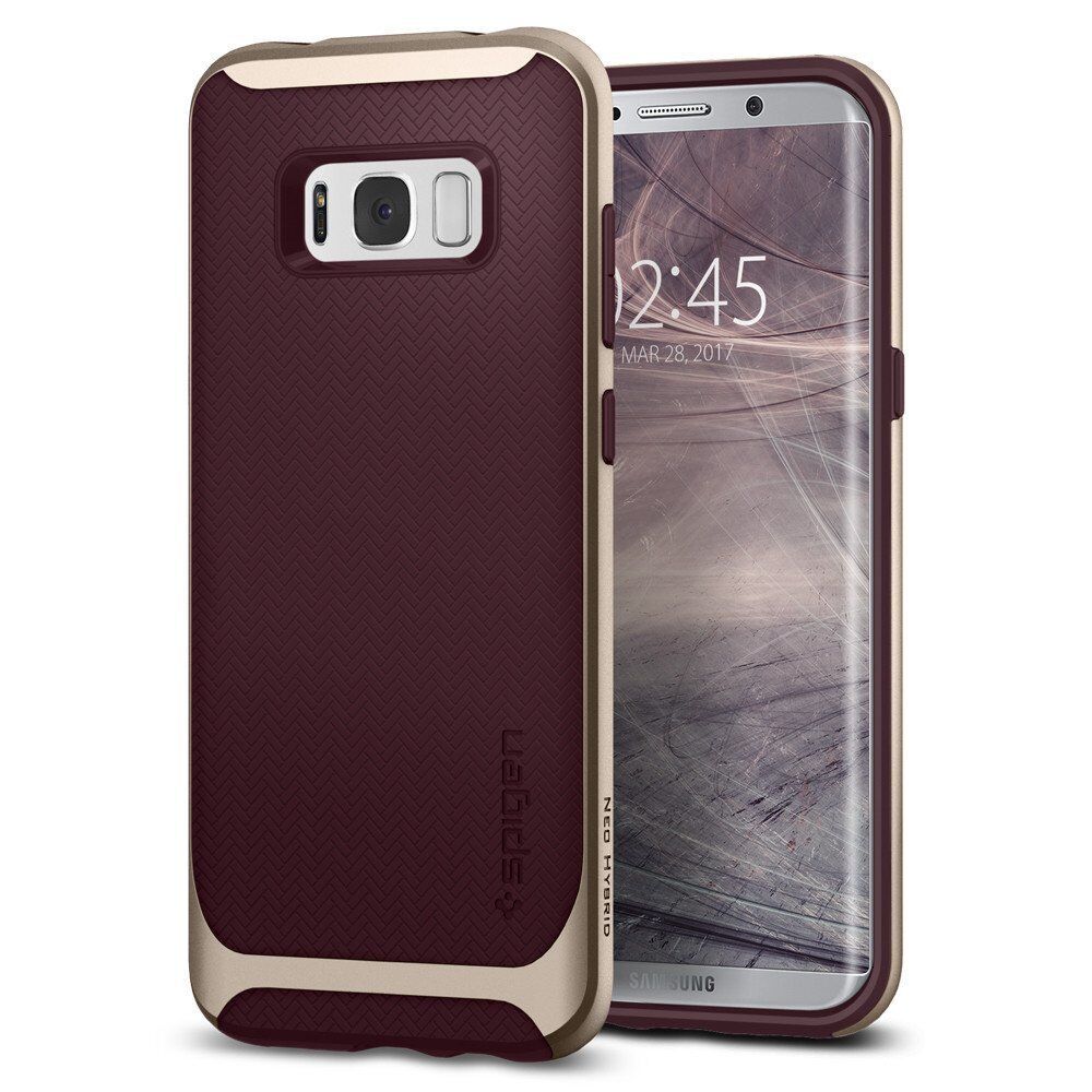 Spigen Galaxy S8 ile Uyumlu Kılıf Neo Hybrid Burgundy