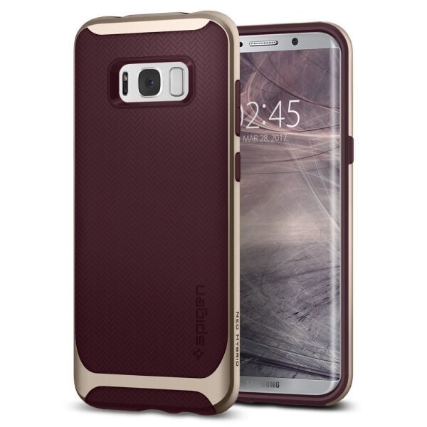 Spigen Galaxy S8 ile Uyumlu Kılıf Neo Hybrid Burgundy