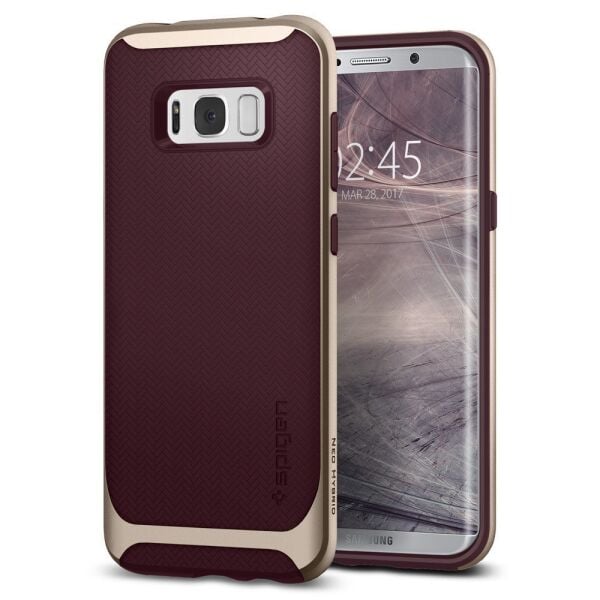 Spigen Galaxy S8 ile Uyumlu Kılıf Neo Hybrid Burgundy