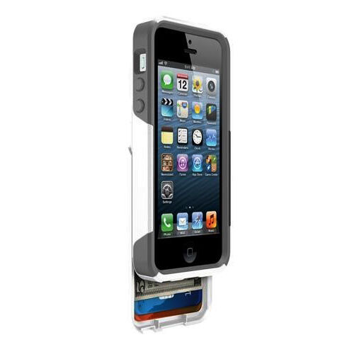 Otterbox iPhone SE/5S/5 ile Uyumlu Commuter Wallet Kılıf Gri-Beyaz