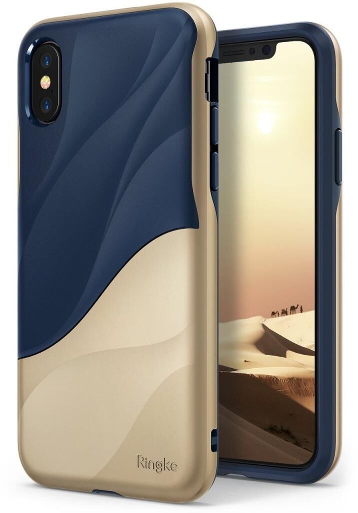 Ringke Wave iPhone X ile Uyumlu KIlıf Marina Gold