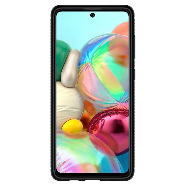 Spigen Galaxy A71 ile Uyumlu Kılıf Rugged Armor Matte Black