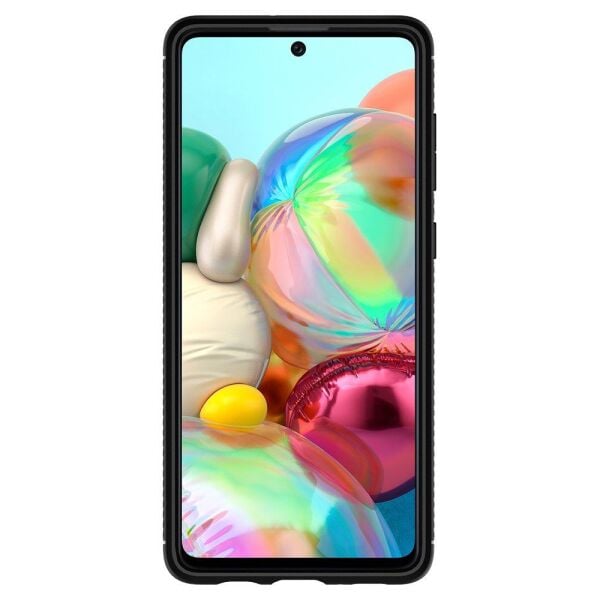 Spigen Galaxy A71 ile Uyumlu Kılıf Rugged Armor Matte Black
