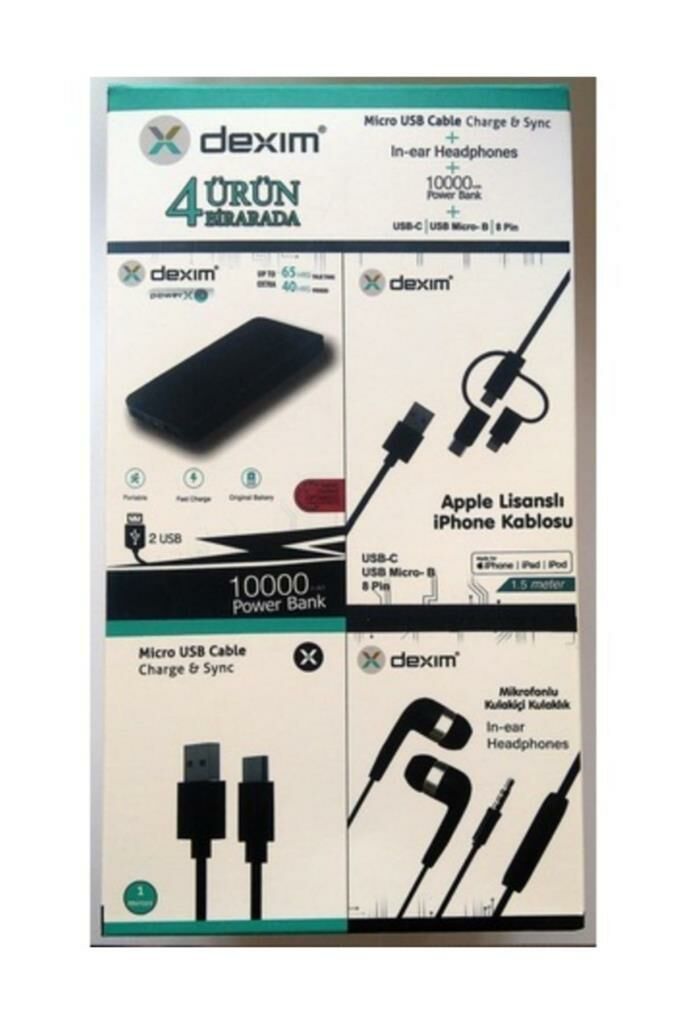 Dexim Powerbank Kulaklık Kablo Set