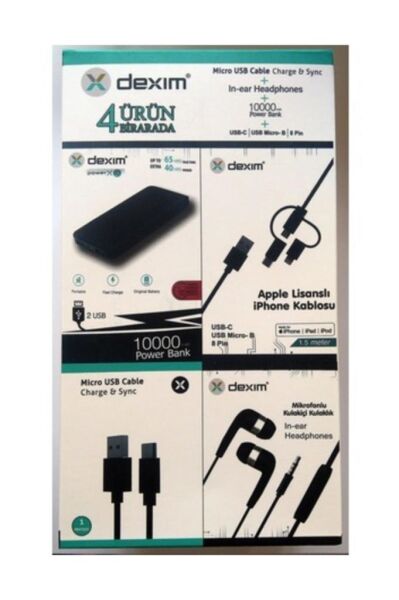 Dexim Powerbank Kulaklık Kablo Set