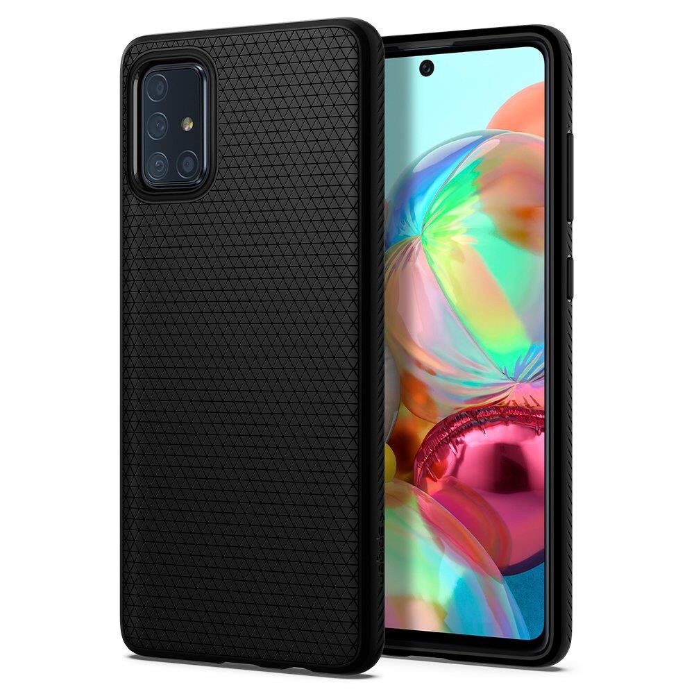 Spigen Galaxy A71 ile Uyumlu Kılıf Liquid Air Matte Black