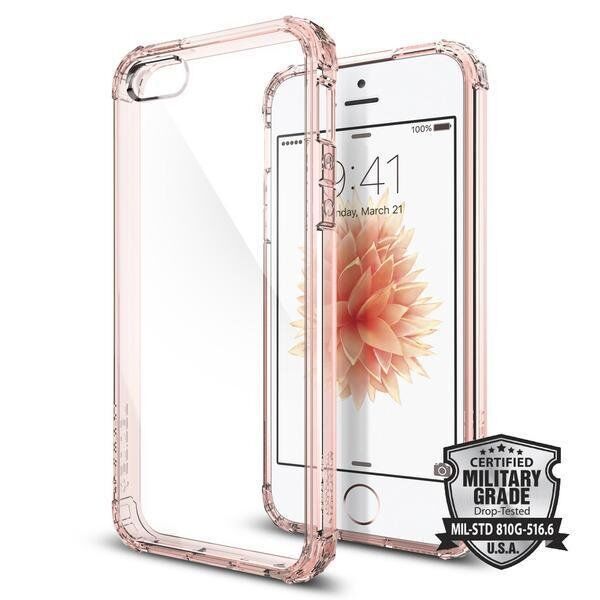 Spigen iPhone 5,5s,SE ile Uyumlu Kılıf Crystal Shell Rose Crystal