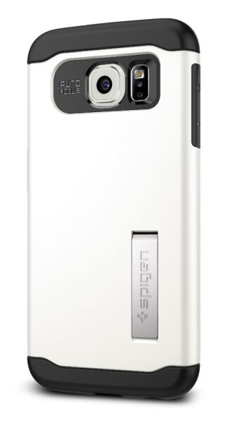 Spigen Galaxy S6 ile Uyumlu Kılıf Slim Armor Shimmery White