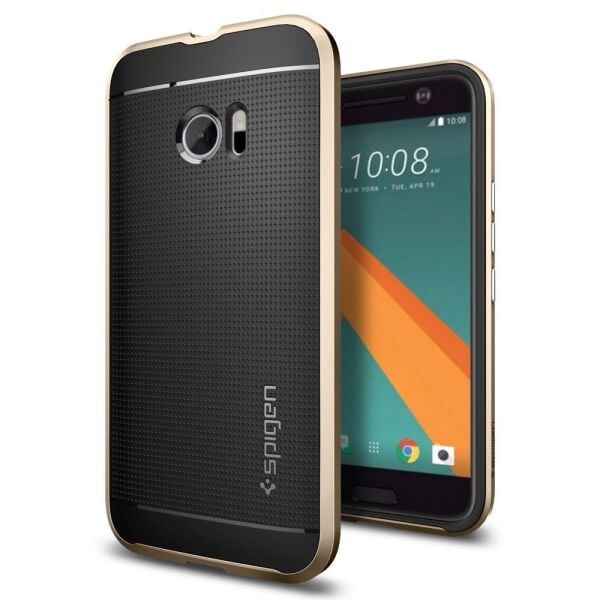 Spigen 10 ile Uyumlu Kılıf Neo Hybrid Champagne Gold