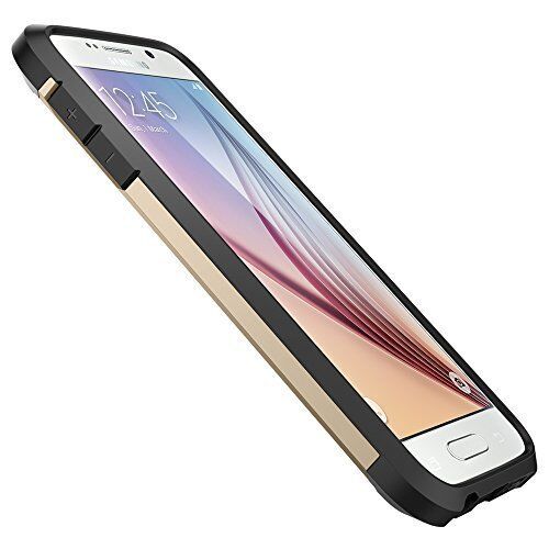 Spigen Galaxy S6 ile Uyumlu Kılıf Tough Armor Champagne Gold