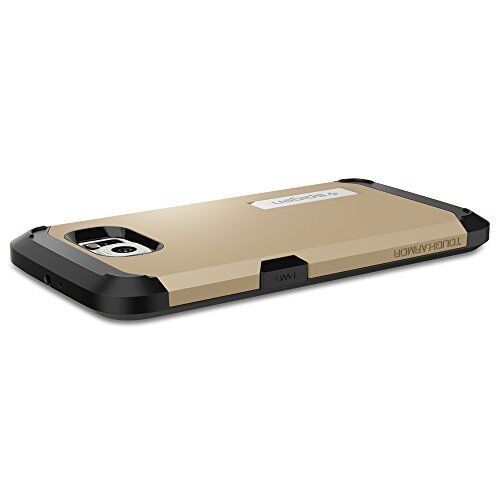 Spigen Galaxy S6 ile Uyumlu Kılıf Tough Armor Champagne Gold