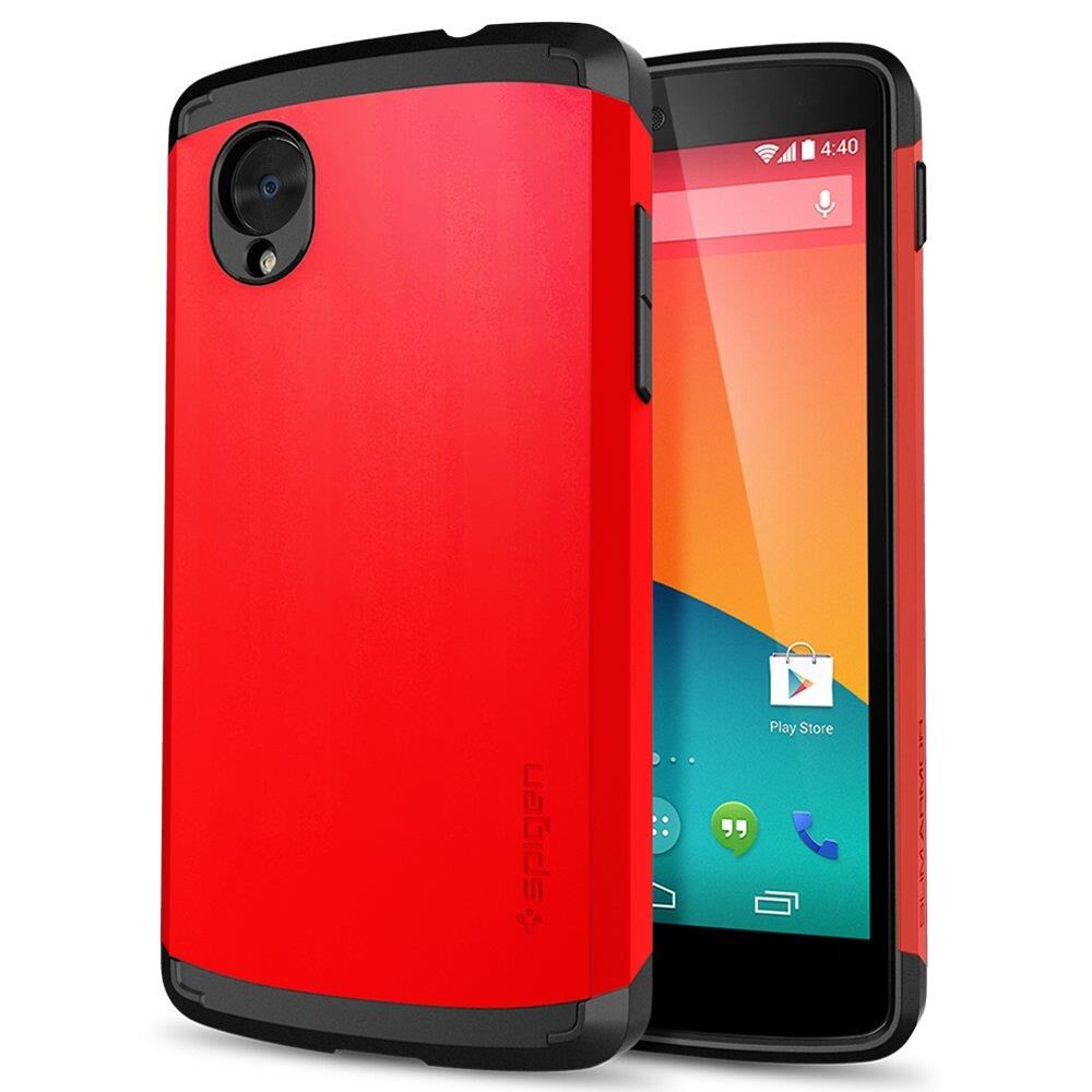 Spigen Nexus 5 ile Uyumlu Kılıf Slim Armor View Bright Red